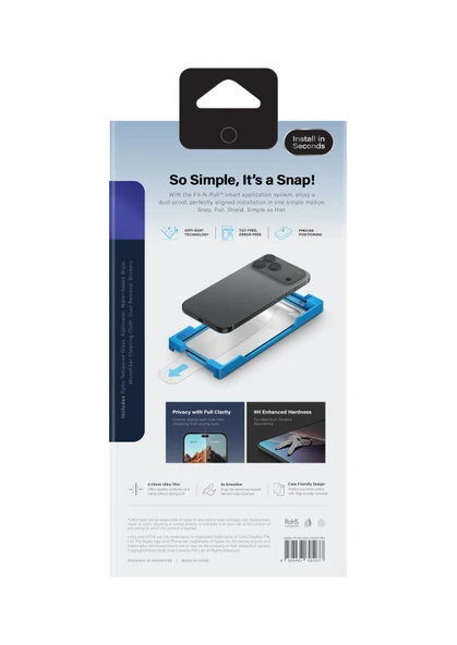 İphone 17 Pro Hayalet Ekran Koruyucu Uygulama Aparatlı Hassas ve Kolay Kurulum Yüksek Dayanıklı - Resim 6