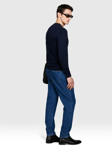 Koton Karışımlı Bisiklet Yaka Kazak Erkek Renkli Kazak - 324P10F2S1C78 - Resim 4