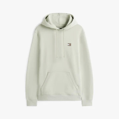 Tommy Hilfiger   TJM REG BADGE HOODIE EXT Erkek Yeşil Sweatshirt - DM0DM20258 - Resim 7