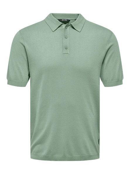 Only & Sons   ONSWYLER LIFE REG 14 SS POLO KNIT NOOS Erkek Yeşil Kazak - 22022219 ürün görseli 1