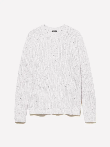 Yün Karışımlı Normal Kesim Ribanalı Bisiklet Yaka Kazak Erkek Siyah Mix Kazak - 324A10FES103Z - Resim 4