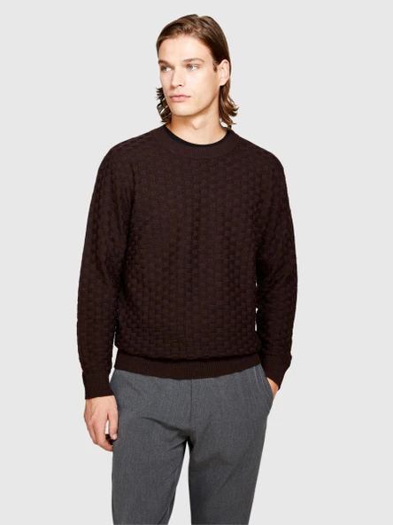 Yün Karışımlı Bisiklet Yaka Kazak Erkek Renkli Kazak - 323A107GS102Q - Resim 6