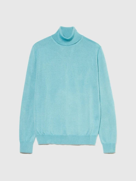 Sisley   Yün Karışımlı Slim Fit Kazak Erkek Yeşil Kazak - 323A11BAS200A ürün görseli 1