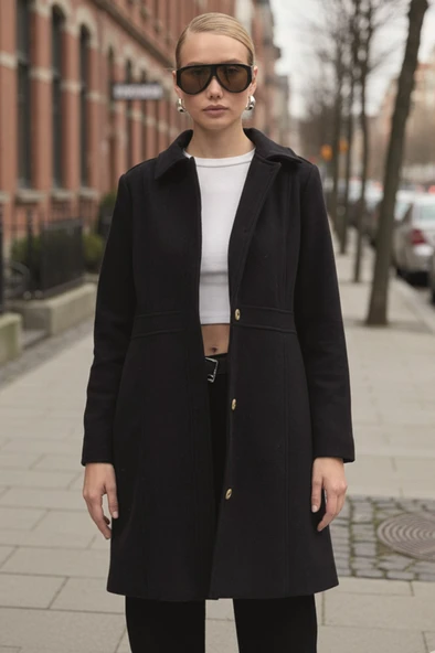 Dikiş Detaylı Tasarım Kaşe Kaban ürün görseli 1