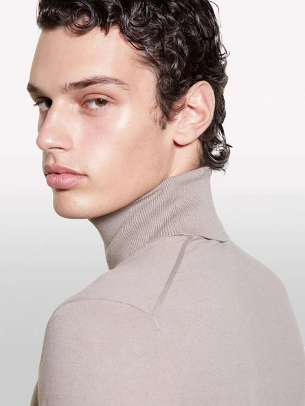 Koton Karışımlı Dik Yaka Kazak Erkek 18U Kazak - 324A10F2S2244 - Resim 6