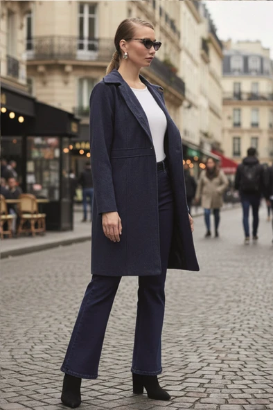 Dikiş Detaylı Tasarım Kaşe Kaban - Resim 3