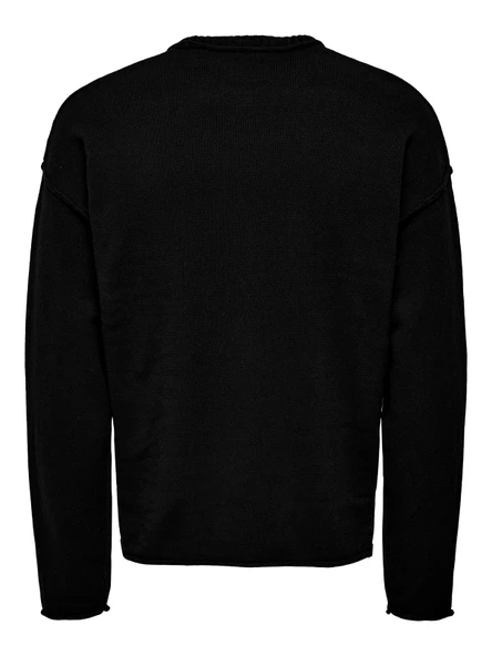 ONSKASEY LIFE DS 5 CREW KNIT Erkek Siyah Kazak - 22026495 - Resim 2