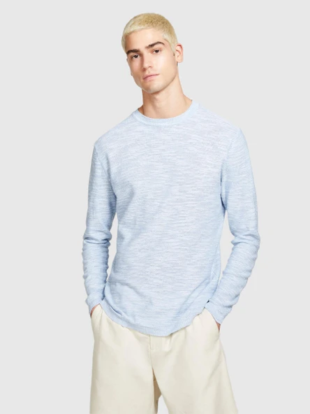 Pamuk Karışımlı Uzun Kollu Bisiklet Yaka Kazak Erkek 8R4 Kazak - 324P107CT1B07 - Resim 3