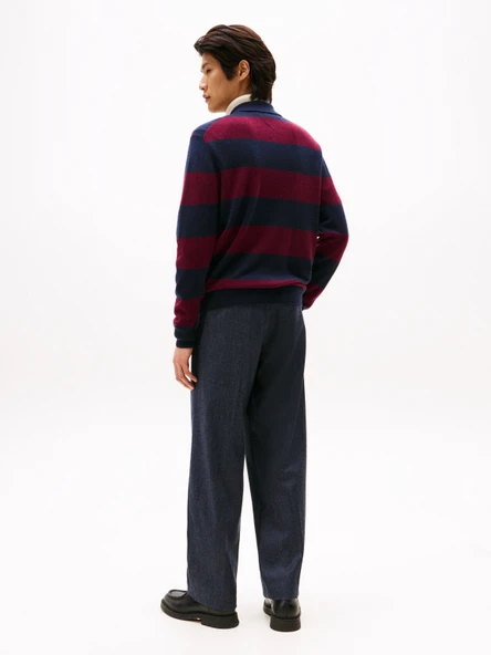 DC KNITTED RUGBY Erkek Mavi Kazak - MW0MW40855 - Resim 4