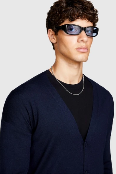 Sisley   Yün Karışımlı Hırka Erkek Renkli Hırka - 323A11BAS600J - Resim 9