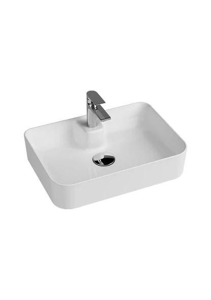 Tezgah Üstü Set Üstü Lavabo 35*50 Delikli Quarter Bath Rapid Line Line - Resim 2