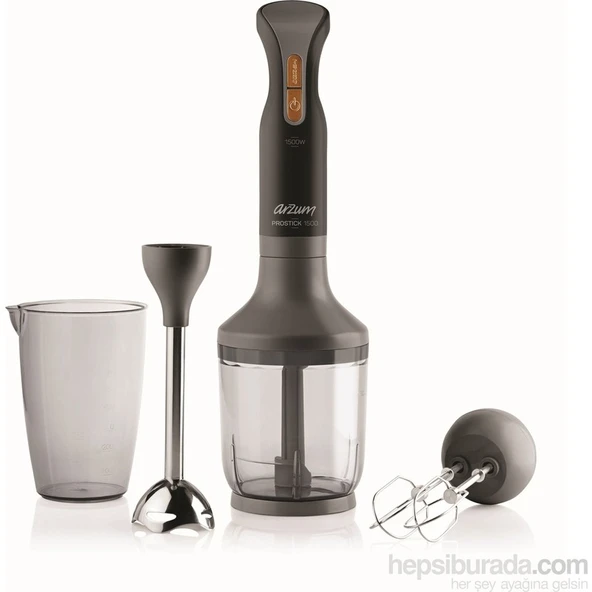 Arzum AR1014 Prostick 1500 El Blender Seti - Siyah - Resim 2