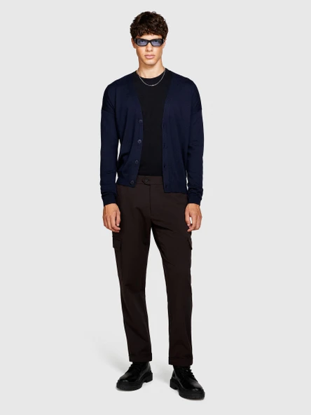 Sisley   Yün Karışımlı Hırka Erkek Renkli Hırka - 323A11BAS600J - Resim 3