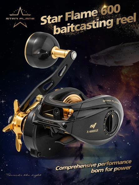 Ecooda Star Flame 600HGL Bait Cast Olta Makinesi - Resim 2