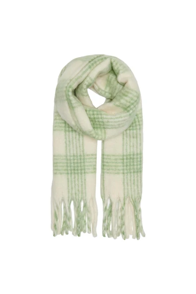 Only   ONLRIKKA LIFE CHECK SCARF Kadın Yeşil Atkı - 15299762 ürün görseli 1