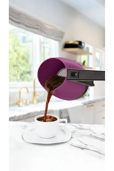 KCM 7510 Elektrikli Cezve Türk Kahve Makinesi Mor - Resim 2