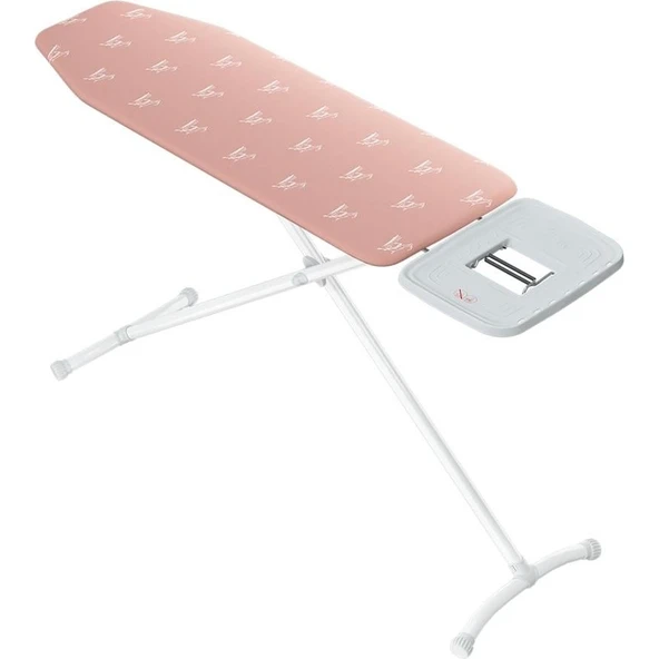Gazella 900 OB Seri Ütü Masası – Isıya Dayanıklı Kumaş, Çift Profilli Denge Çubuğu ve Pembe Desenli 146x42x100 cm - Resim 4