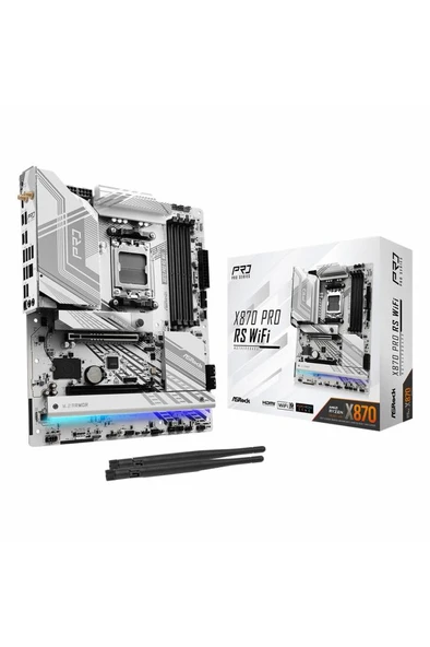 Asrock X870 Pro RS Wi-Fi AMD AM5 DDR5 ATX Anakart Teşhir ürün görseli 1
