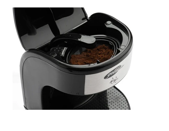 GoldMaster Zinde Yıkanabilir ve Temizlenebilir Filtreli Çift Kupalı Filtre Kahve Makinesi - Resim 3