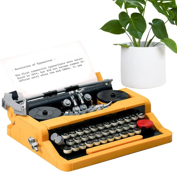 Oyuncak Lego Daktilo Yapı Seti JK8216 Nostaljik Tasarım, Eğitici Yap-Boz Oyuncağı ürün görseli 1