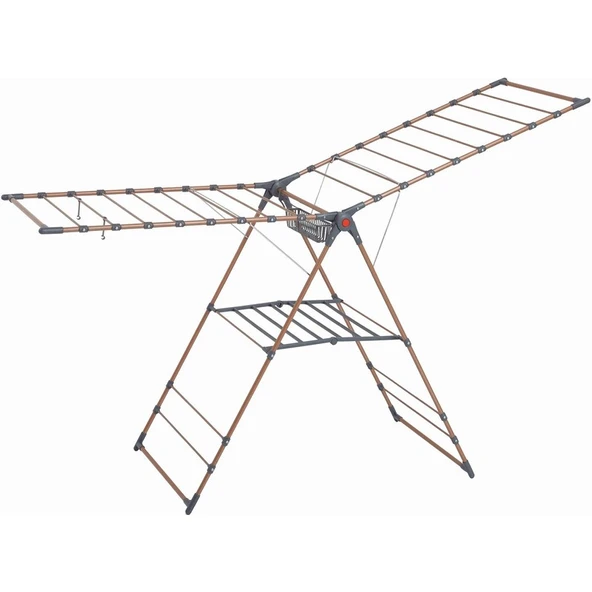 Devecioğlu Harbinger Nova Lux Kırmızı Metal Çamaşır Kurutma Askısı, 20 m Kapasiteli, Elektrostatik Boyalı, Hızlı Kurutma Özellikli ürün görseli 1