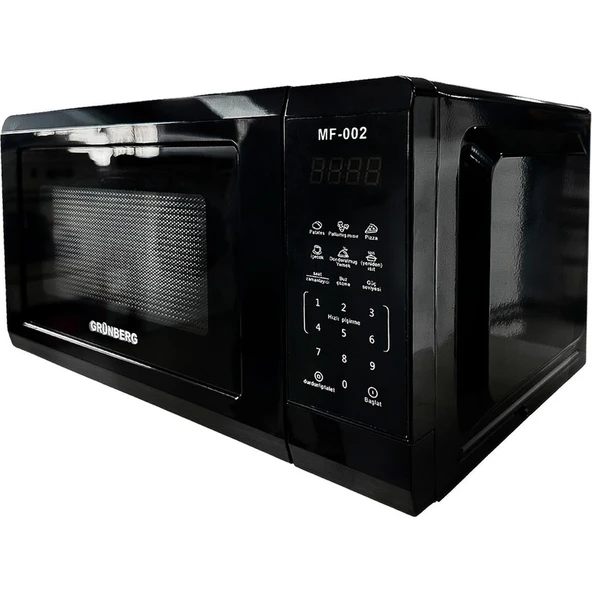 Grünberg MF-002 Mikrodalga Fırın 20 Lt 700W Siyah Buz Çözme Özellikli - Resim 3