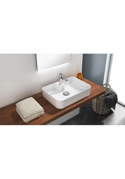 Tezgah Üstü Set Üstü Lavabo 35*50 Delikli Quarter Bath Rapid Line Line ürün görseli 1