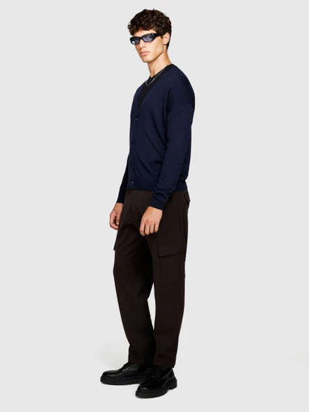 Sisley   Yün Karışımlı Hırka Erkek Renkli Hırka - 323A11BAS600J - Resim 4