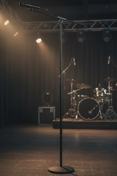 Lastvoice BMS-02 Hareketli Kol Döküm Tabanlı Boy Mikrofon Standı Sehpası - Resim 3