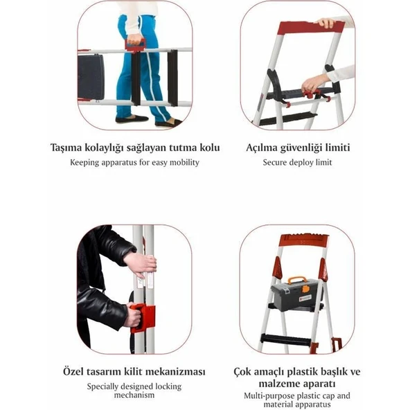 Devecioğlu Noax 6+1 Geniş Basamaklı Ev ve Iş Merdiveni - Resim 2