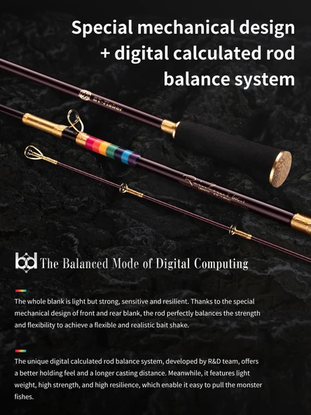 Ecooda GT-Fisher Rainbow 2 183cm 100-200gr Slow Jigging Kamışı - Resim 5