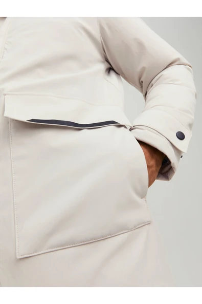 JJETIKO PARKA SN Erkek Bej Parka - 12211896 - Resim 5