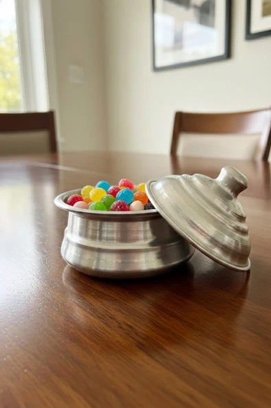 Alüminyum Desenli Kapaklı Şekerlik Lokumluk ürün görseli 1