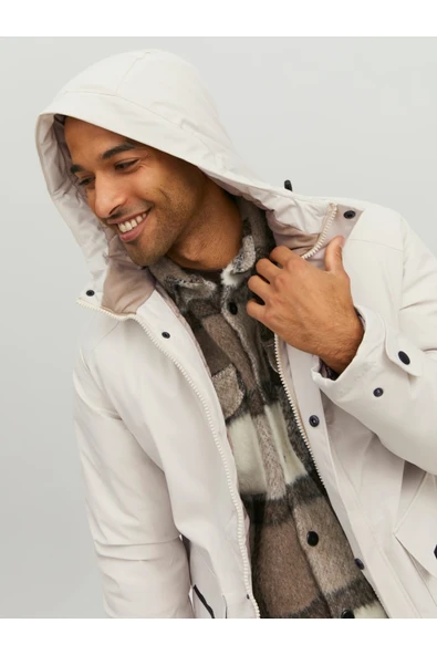 JJETIKO PARKA SN Erkek Bej Parka - 12211896 - Resim 7