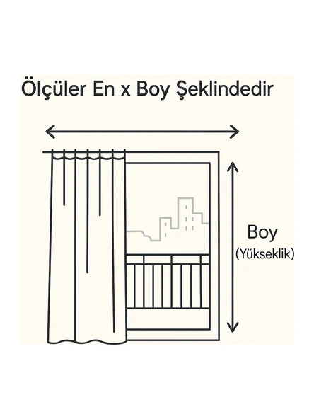 CEYLAN Home Balkon Perdesi Bağcıklı Halkalı Ölçü Seçenekli Gri Krem Çizgili - Resim 2