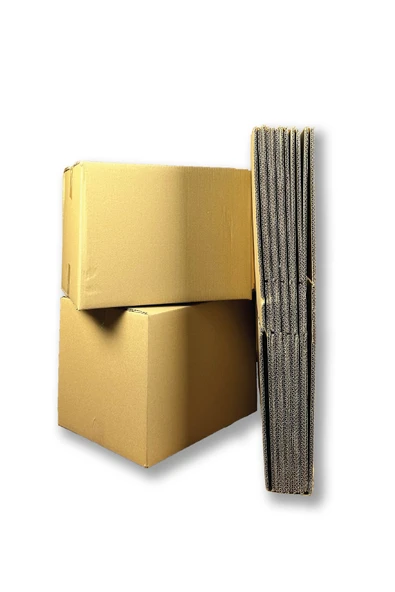 40x30x30 Sağlam Taşıma Kolisi Çift Oluklu Boş Koli, Karton Kutu, Çeyiz Kutusu, Taşınma Kolisi - Resim 2