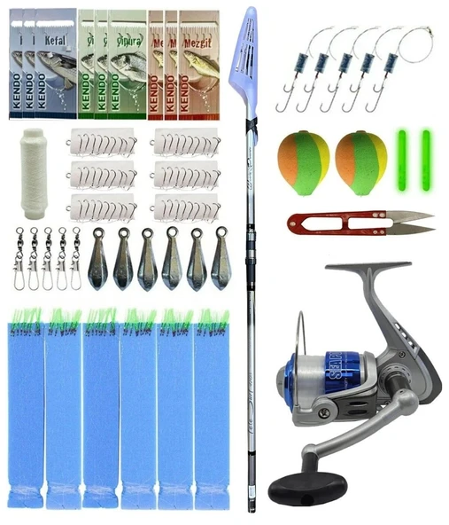 YekOutdoor Okuma Surf Kamışı Olta Seti Okuma Wave Power Tele Surf 4.20 cm 100-200 gr 5 Parça Surf Kamışı&Kendo Sea Power 7000 Olta Makinesi ürün görseli 1