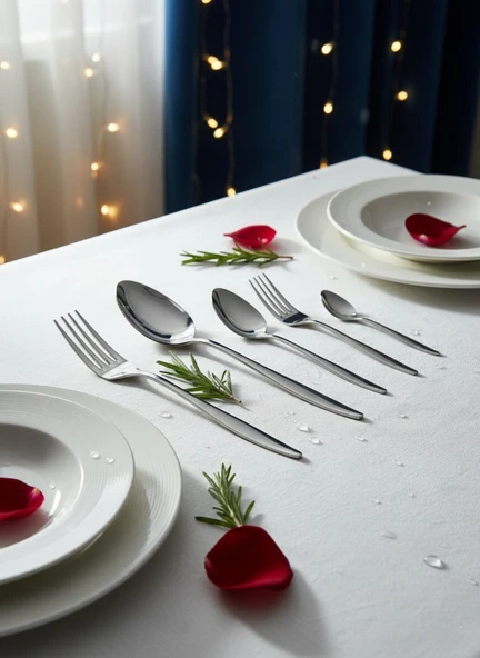 Ersan Home Yağmur Premium 30 Parça Çatal Kaşık Takımı ürün görseli 1