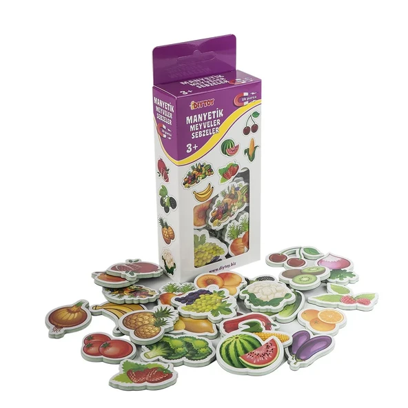 Diytoy Dil Gelişimi ve Kelime Öğrenme Seti: İlk 100 Sözcük + Manyetik Alfabe ve Meyve Sebzeler (3'lü Paket) - Resim 7
