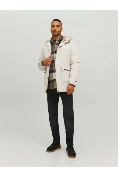 JJETIKO PARKA SN Erkek Bej Parka - 12211896 - Resim 3