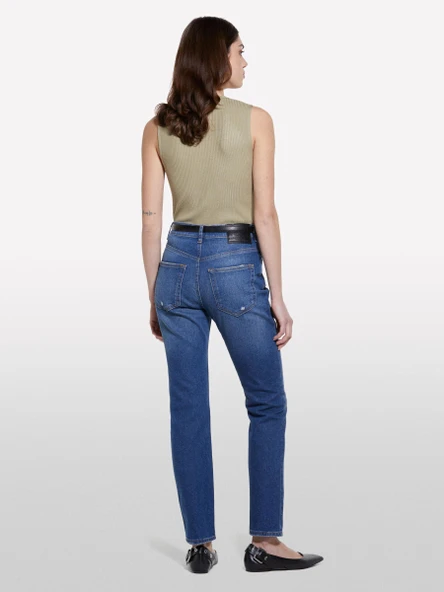 Sisley   Pamuk Karışımlı Normal Bel Denim Pantolon Kadın Buz mavisi Denim Pantolon - 325P4IM7LE047 ürün görseli 1