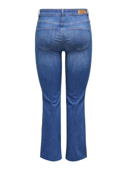 Only   ONLANN-KENYA MW CR AK FLA DNM SOO618NOOS Kadın Mavi Denim Pantolon - 15340941 - Resim 8