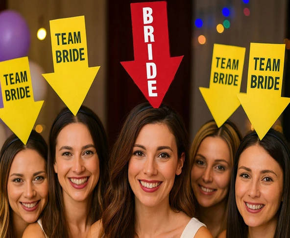 Kişiselleştirilebilir Ok Taç – Üzerine Yazı Yazılabilen Parti Tacı Kırmızı Renk - Resim 2