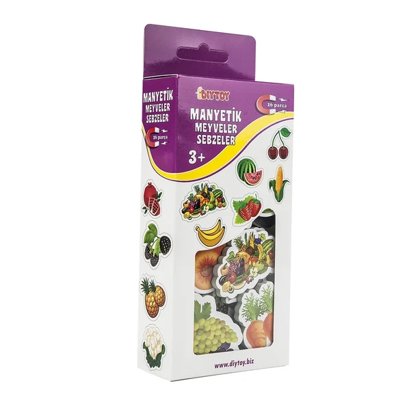 Diytoy Dil Gelişimi ve Kelime Öğrenme Seti: İlk 100 Sözcük + Manyetik Alfabe ve Meyve Sebzeler (3'lü Paket) - Resim 6