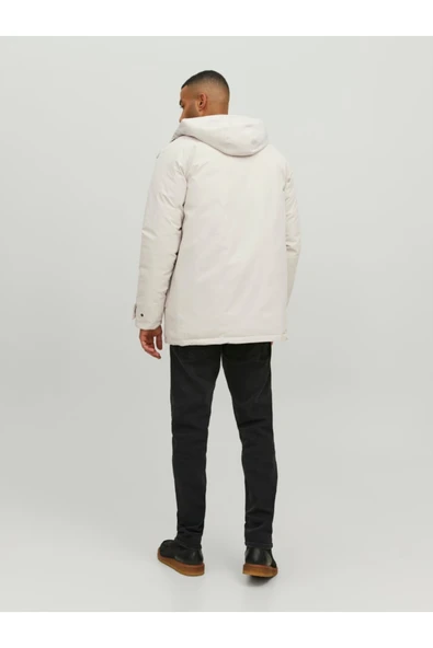 JJETIKO PARKA SN Erkek Bej Parka - 12211896 - Resim 4