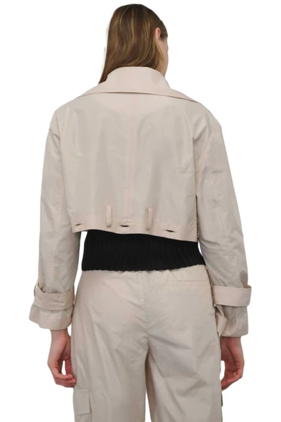 TRENCHCOAT Uniseks Gri Trençkot - W22W01D001TC - Resim 4