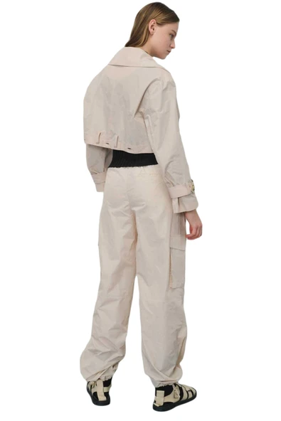 TRENCHCOAT Uniseks Gri Trençkot - W22W01D001TC - Resim 5