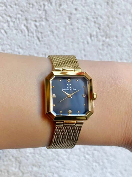 Daniel Klein DKE.1.10954 Kare Kadran Hasır Kordon 3 Atm Suya Dayanıklı Kadın Kol Saati - Resim 10