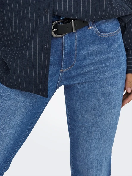 Only   ONLANN-KENYA MW CR AK FLA DNM SOO618NOOS Kadın Mavi Denim Pantolon - 15340941 - Resim 2