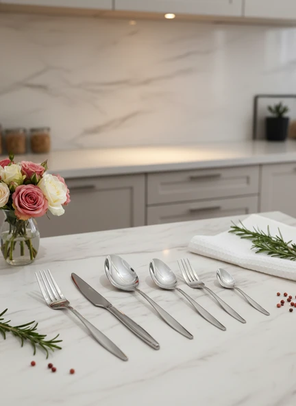 Ersan Home Yağmur Premium 72  Parça Çatal Kaşık Takımı ürün görseli 1